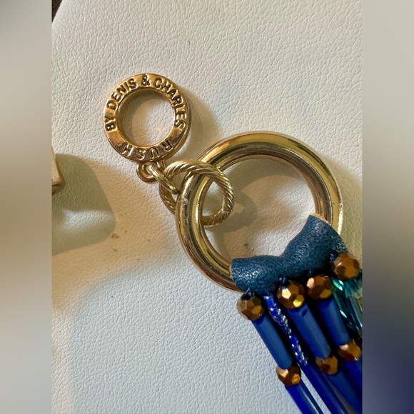 Blue Crystal Beaded Multi-Strand Necklace - Picture 2 of 8